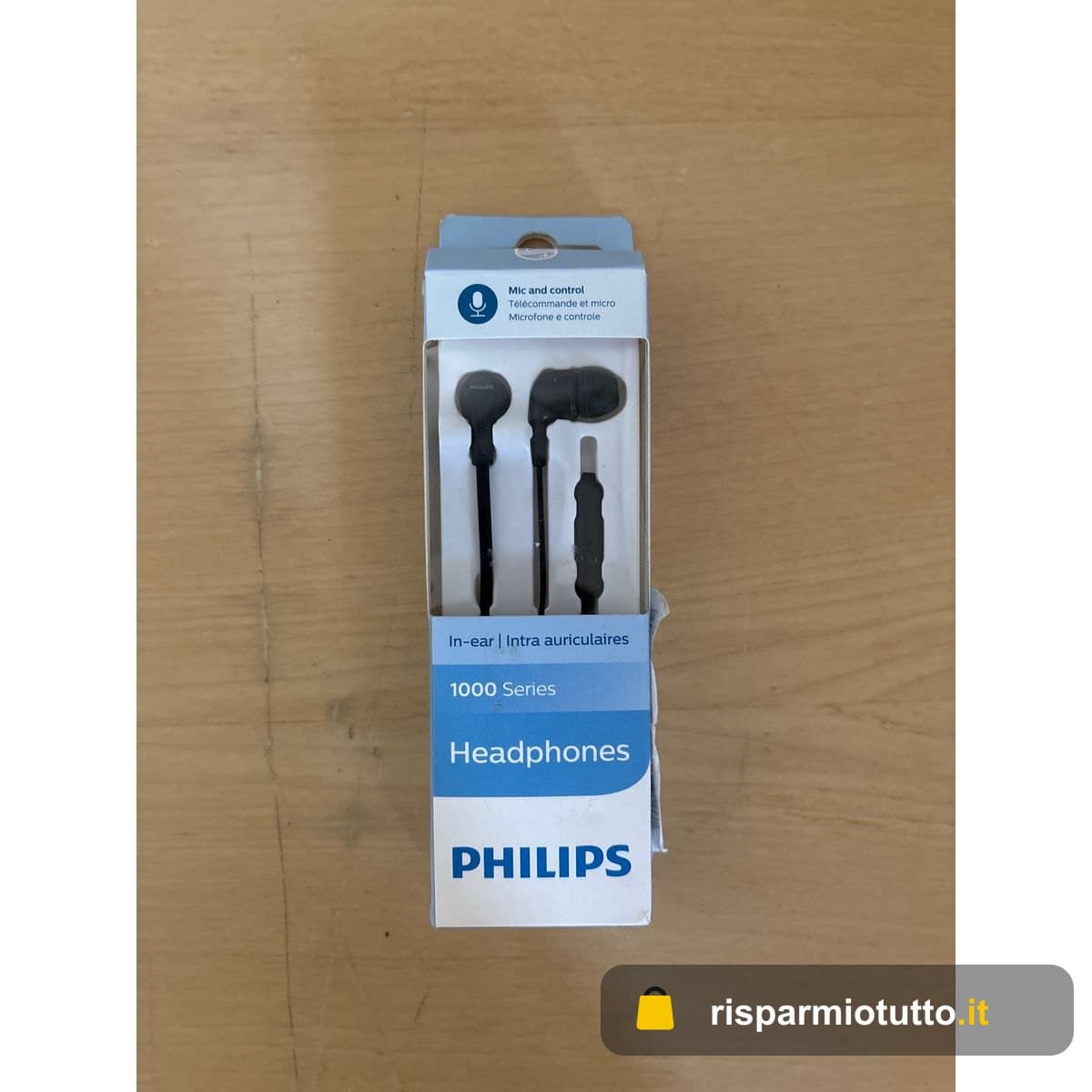 PHILIPS Cuffie con Cavo/Controlli Integrati, Audio Nitido, Bassi Potenti, Tenuta Comoda/Cuffie con Filo/Auricolari con Cavo TAE1105BK/00