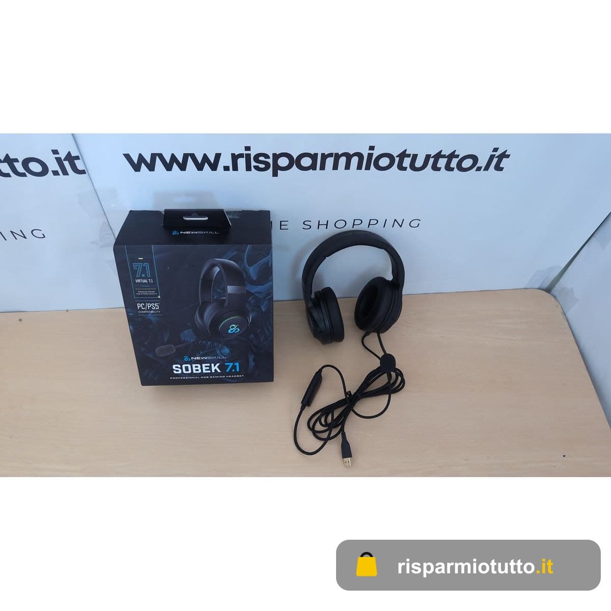 Casques avec Microphone Newskill Sobek 7.1 Noir