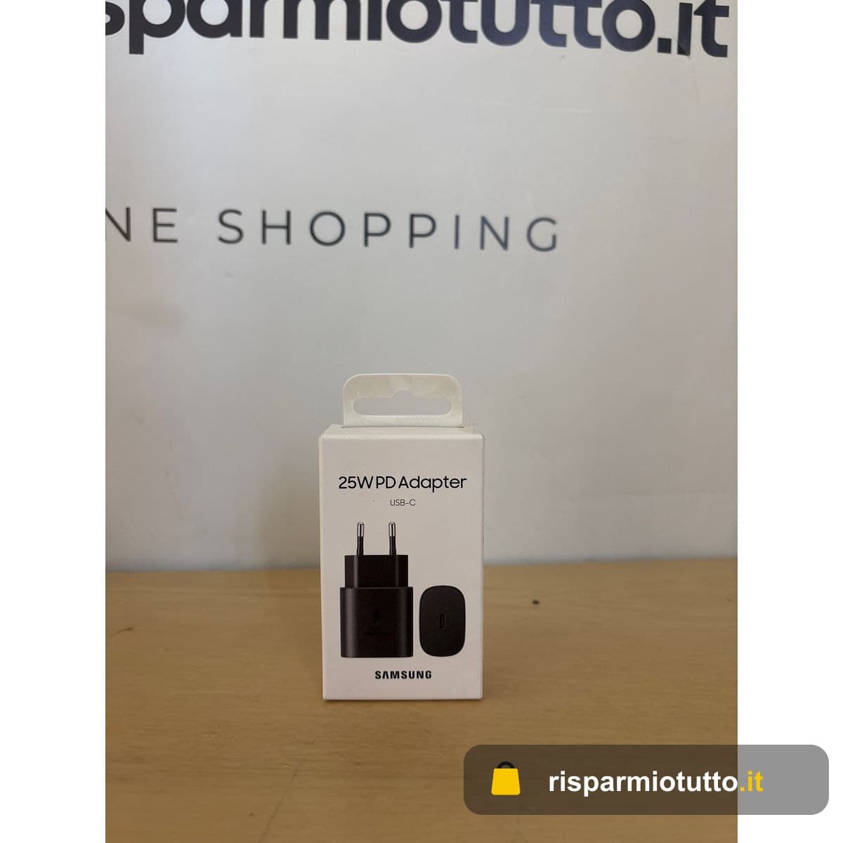Samsung Caricatore USB-C 25W EP-TA800 originale confezione bulk senza cavo, Ricarica Rapida Fast Charging PD, Alimentatore da Parete Tipo C per Galaxy S21 S22 S23, Note, Tablet, Nero