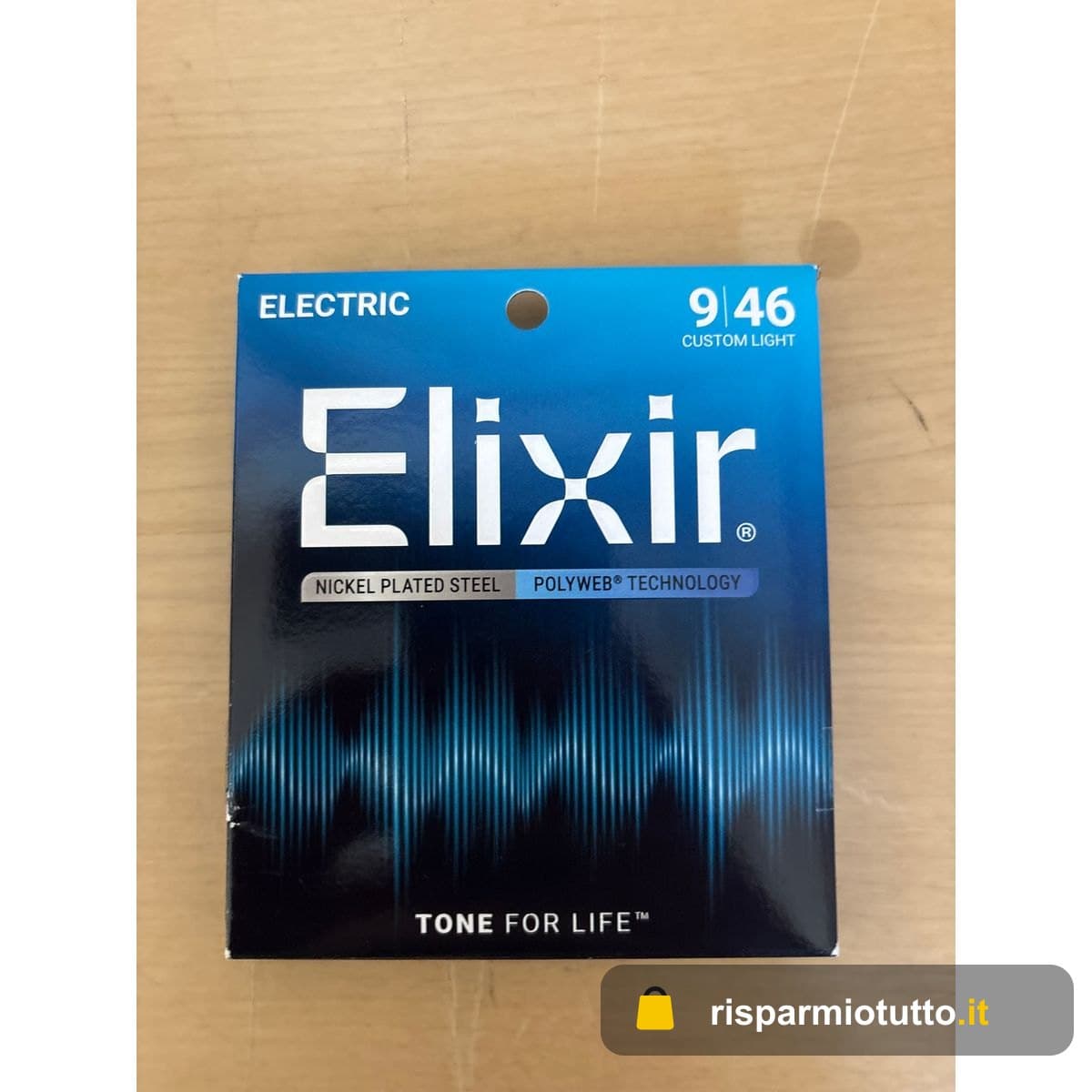 Corde per chitarra elettrica Elixir® Strings con rivestimento POLYWEB®, Custom Light (.009-.046)