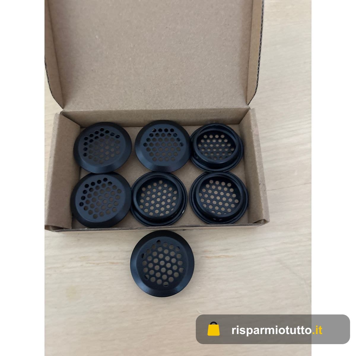 8Pezzi 35 mm Griglia di Ventilazione Foro per Sfiato Rotondo per Dissipazione Calore per Armadi o Scarpiera Inox Rotondo Griglia Aria Griglie Di Ventilazione colore: nero