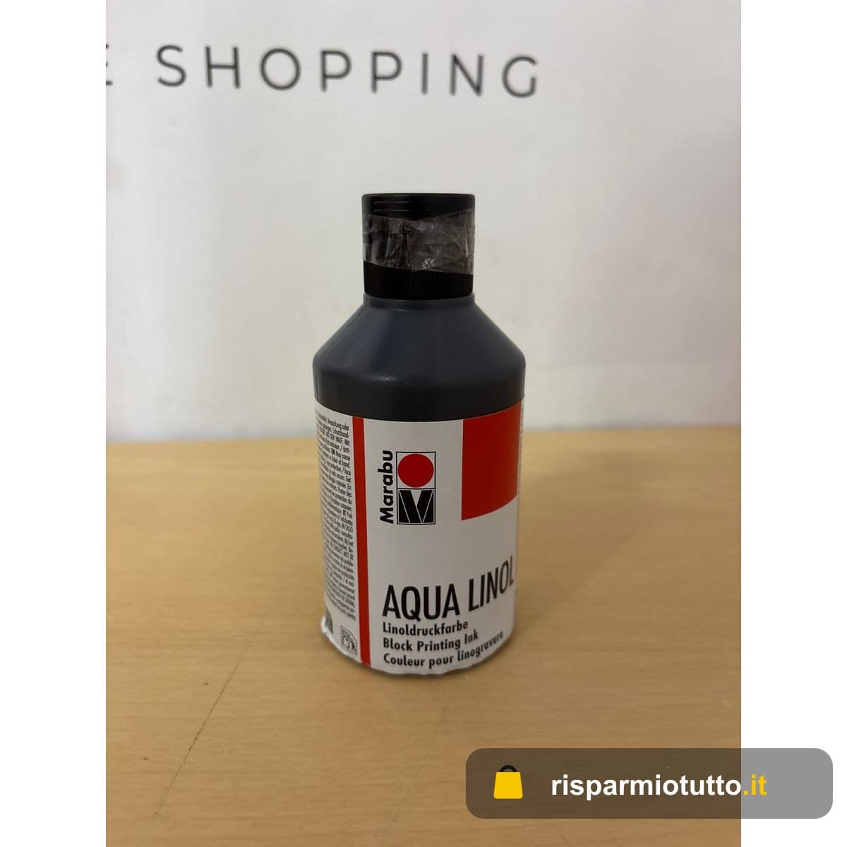 Marabu 15100013073 - Inchiostro per stampa lino a base d'acqua, anti-sbavature, nero, 250 ml, per tutte le tecniche di stampa a rilievo nella scuola, nel tempo libero e nella grafica