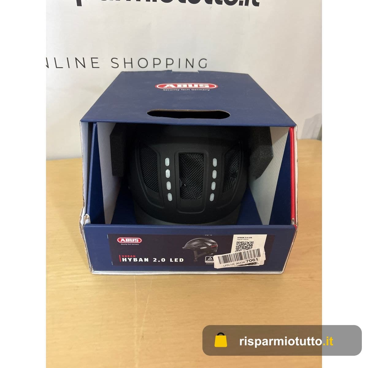 ABUS Casco da bici con luce - Hyban 2.0 LED - luce anteriore e posteriore e robusta calotta rigida - per uomini e donne