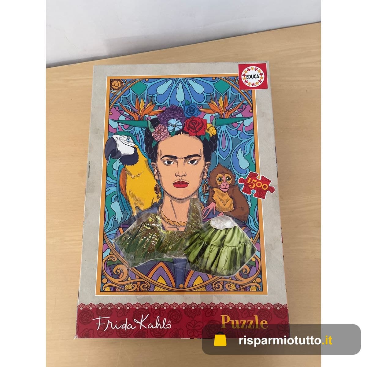 Educa - Puzzle di 1500 pezzi per adulti | Frida Kahlo. Misura: 85 x 60 cm. Include la colla Fix Puzzle. Da 14 anni (19943)