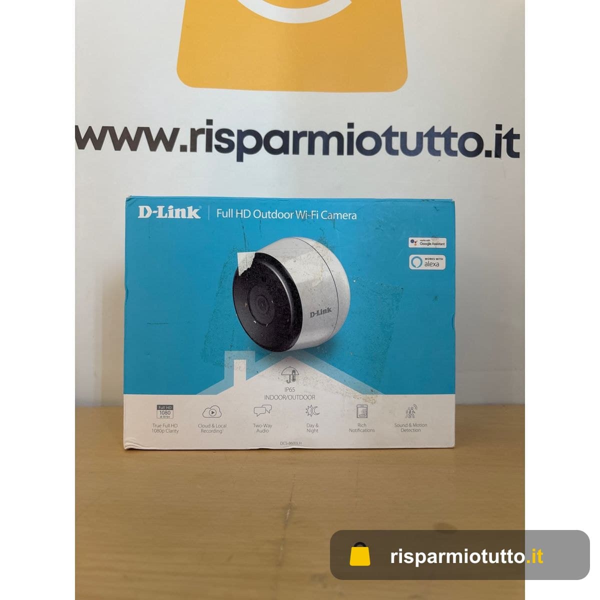 D-Link DCS-8600LH Telecamera di Sorveglianza da Esterno Full Hd, Audio Bidirezionale, Registrazione Cloud, Rileva Suoni e Movimenti