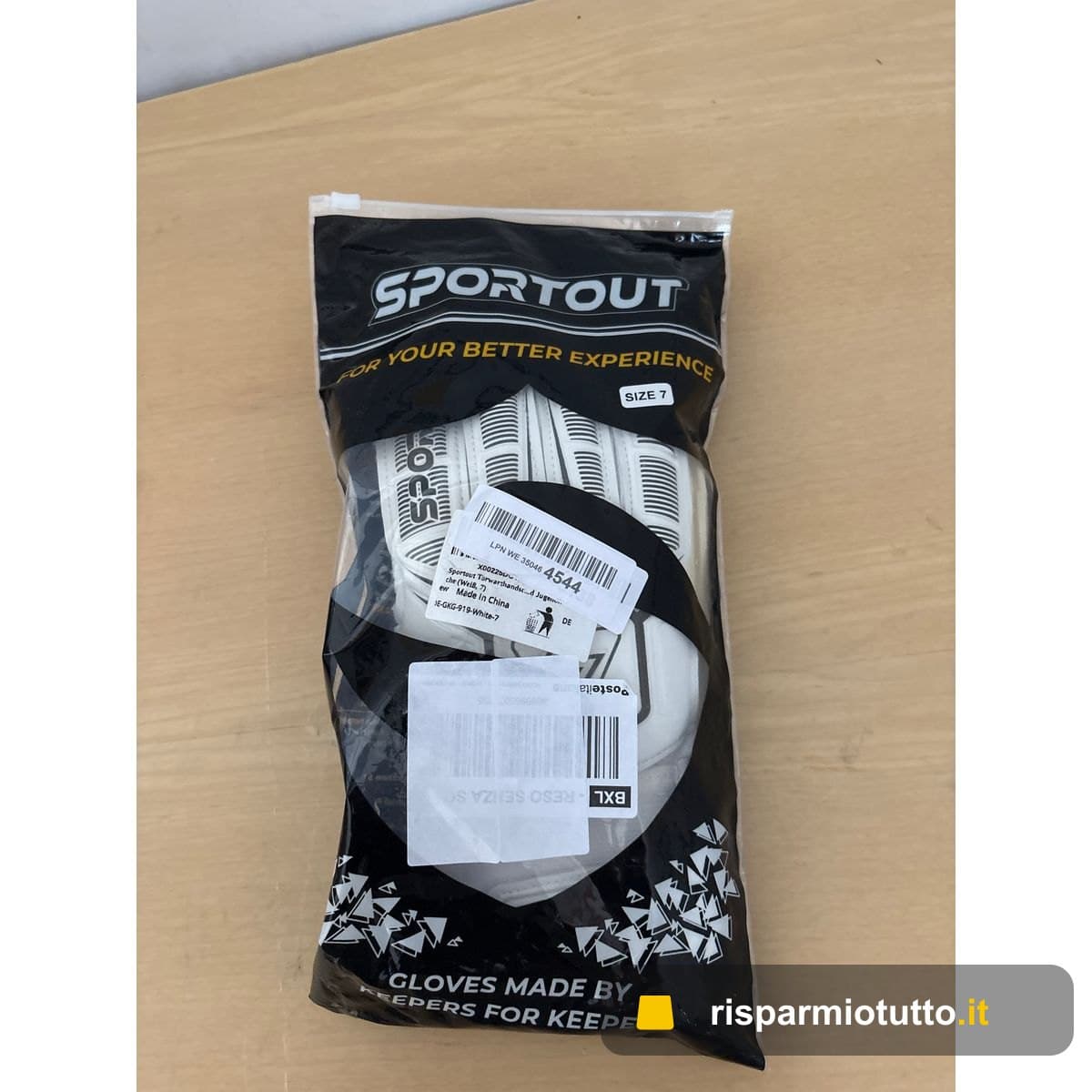 Sportout Guanti da portiere con protezione per le dita, guanti da portiere da uomo, 4 mm, in lattice, per bambini, adulti, adolescenti