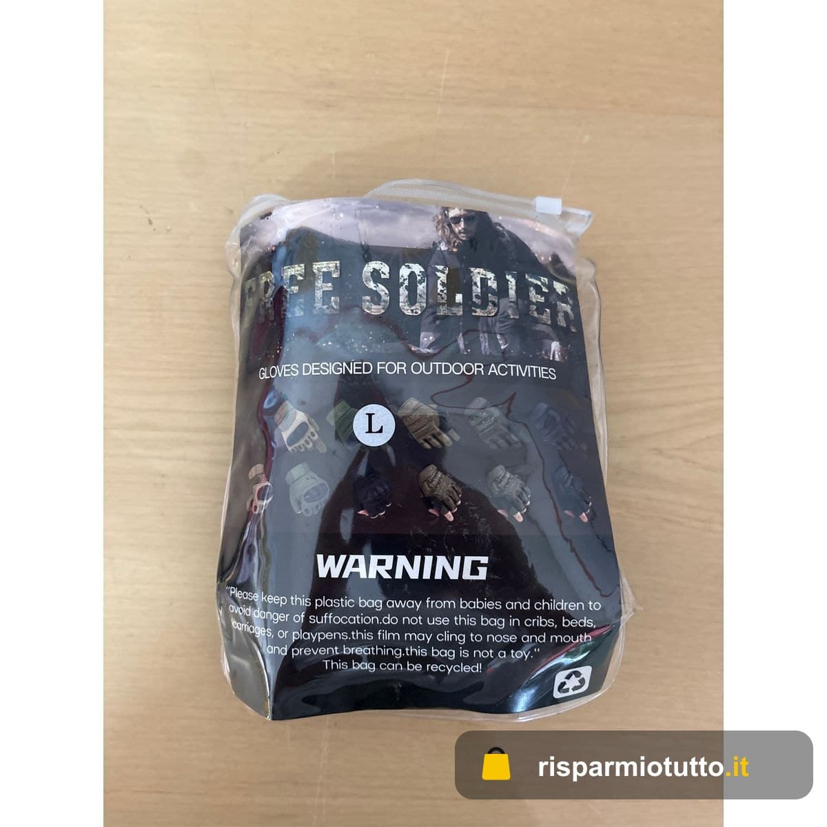 FREE SOLDIER Guanti Sport All'aperto Guanti da Moto Guanti Mezzo Dita Guanti nocche rinforzate Si applica al Ciclismo Airsoft Paintball Arrampicata Escursioni (L,Nero)