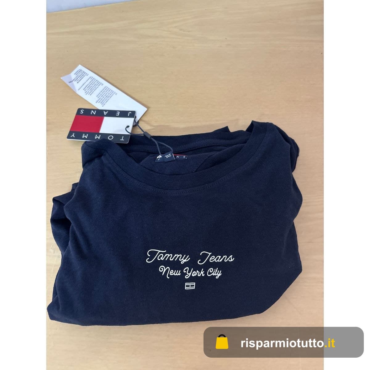 Tommy Jeans Donna T-Shirt Maniche Corte Slim Logo Tee con Scollo Rotondo, Blu (Dark Night Navy), 2XL