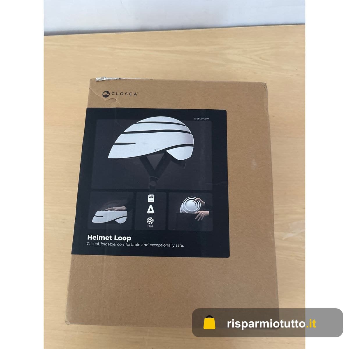 CLOSCA. Casco pieghevole per bicicletta e monopattino elettrico. Leggero, compatto e omologato. Design urbano unisex per uomo e donna. Casco bici adulto per ciclismo e uso in città.(Silver/Nero, M)