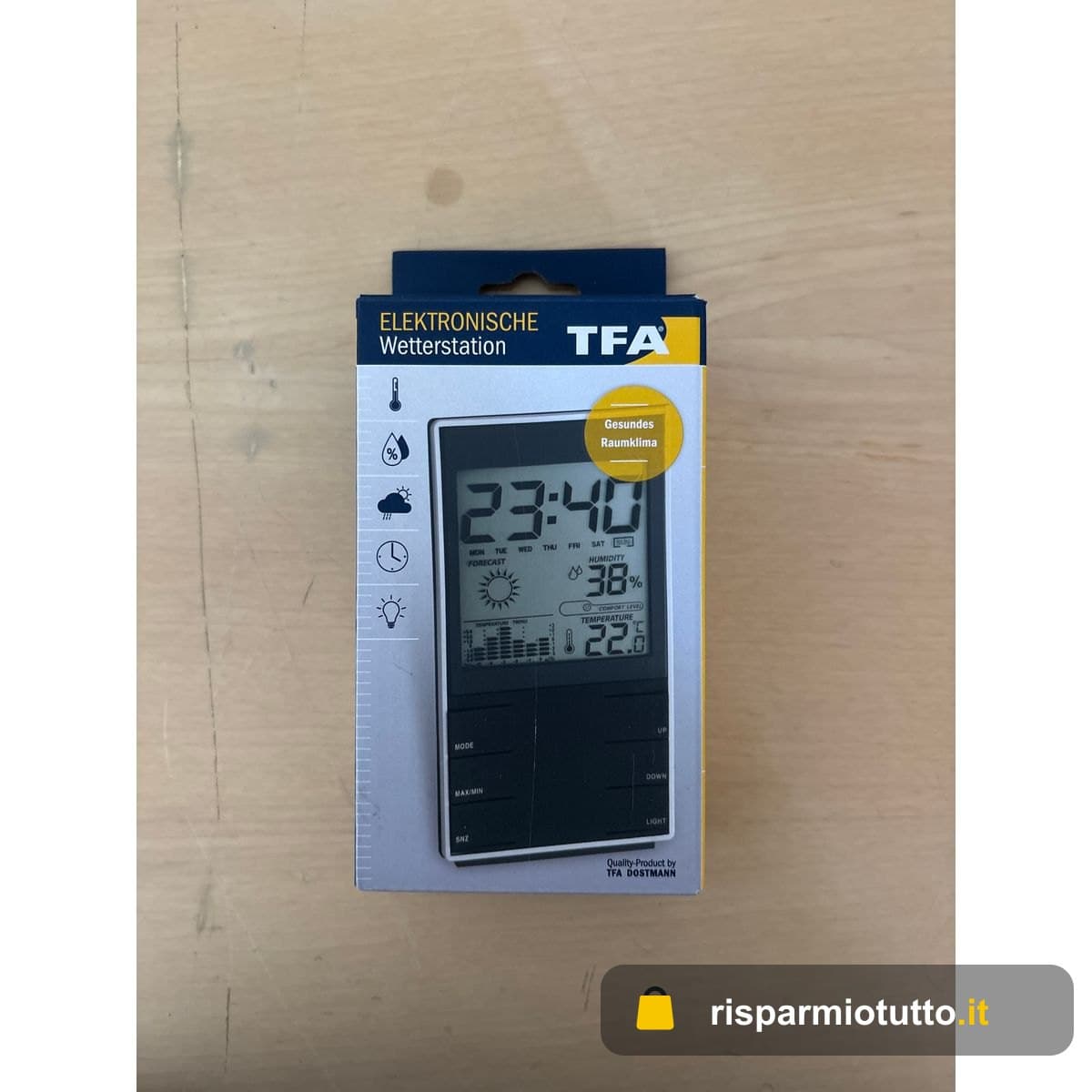 TFA Dostmann 35.1102 stazione meteo digitale (Black)