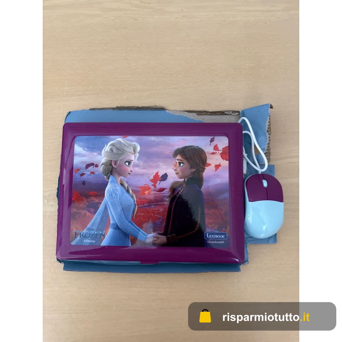LEXIBOOK - Disney Frozen 2 - Computer portatile educativo e bilingue spagnolo/inglese - Giocattolo per ragazze con 124 attivitΓ di apprendimento, giochi e musica con Elsa e Anna - Blu/Viola