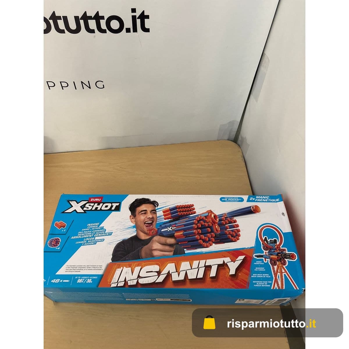 X-Shot Insanity Manic Blaster (Include 2 Blasters, 90 Dardi) da ZURU, Tecnologia Air Pocket - Dardi, (confezione da 2, 90 freccette)
