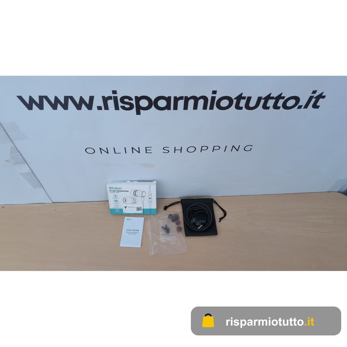 Blukar Auricolari Cuffie in-Ear Stereo con Microfono e Controllo del Volume