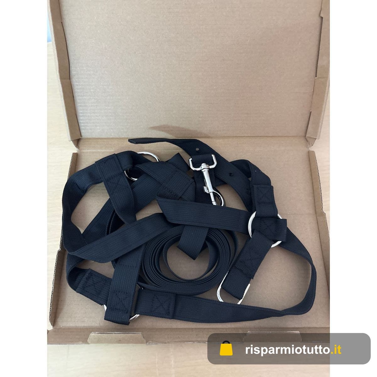 Hillban Capezza per bovini, Cavezza Regolabile per Polpaccio con Corda per Cavallo, Asino, Capra, Puledro, in Nylon, Forniture per addestramento (Nero, L)