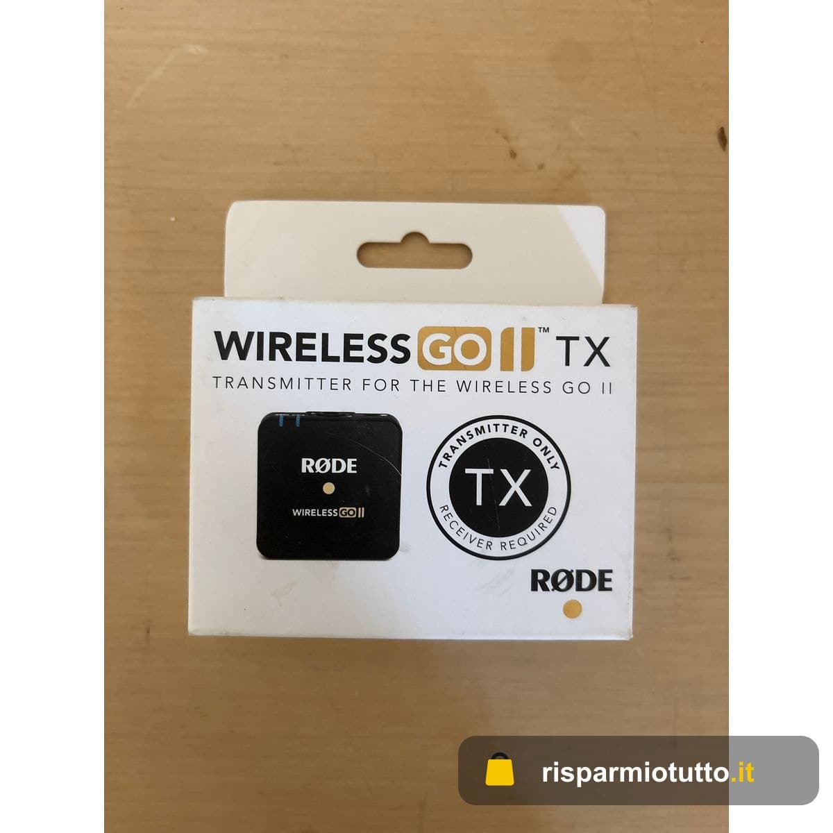RØDE Wireless GO II TX Trasmettitore Wireless Ultra-compatto, Microfono Incorporato, Registrazione On-board e fino a 200m di Portata per Produzione Cinematografica, Interviste e Creazione di Contenuti