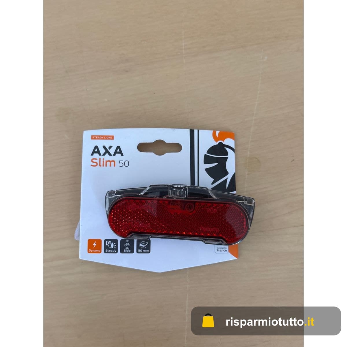 AXA, Luce Posteriore Bicicletta Slim Steady, Rosso (Rot) Unisex adulto, Taglia unica