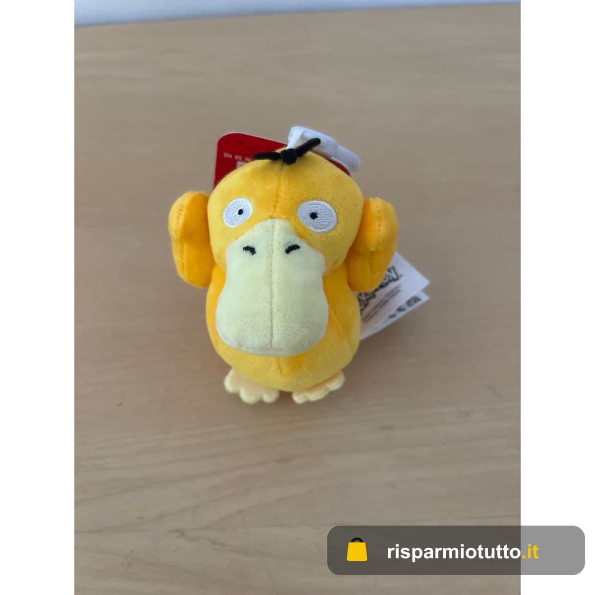 Pokémon Clip on 10 cm peluche – Pikachu, Eevee, Squirtle, Psyduck – Giocattolo ufficiale Pokemon intasato per bambini 2+