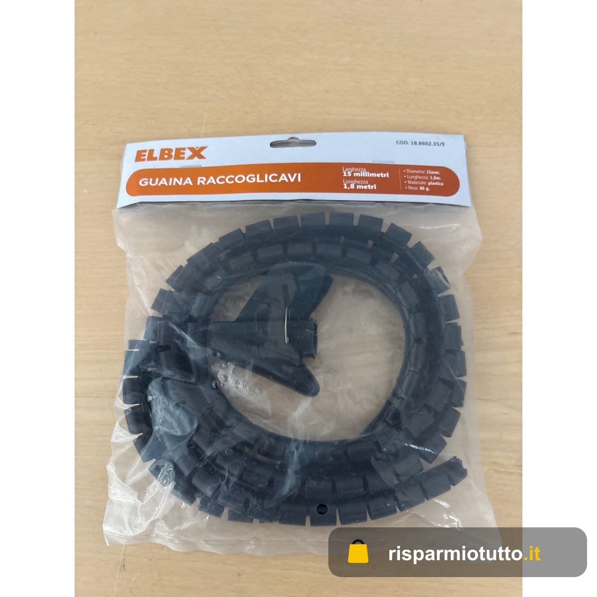 UNITEC Tubo a Spirale 15 mm 10 m Nero