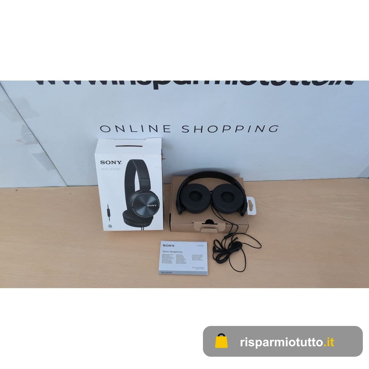 Sony MDR-ZX310AP Cuffie con Microfono, Nero