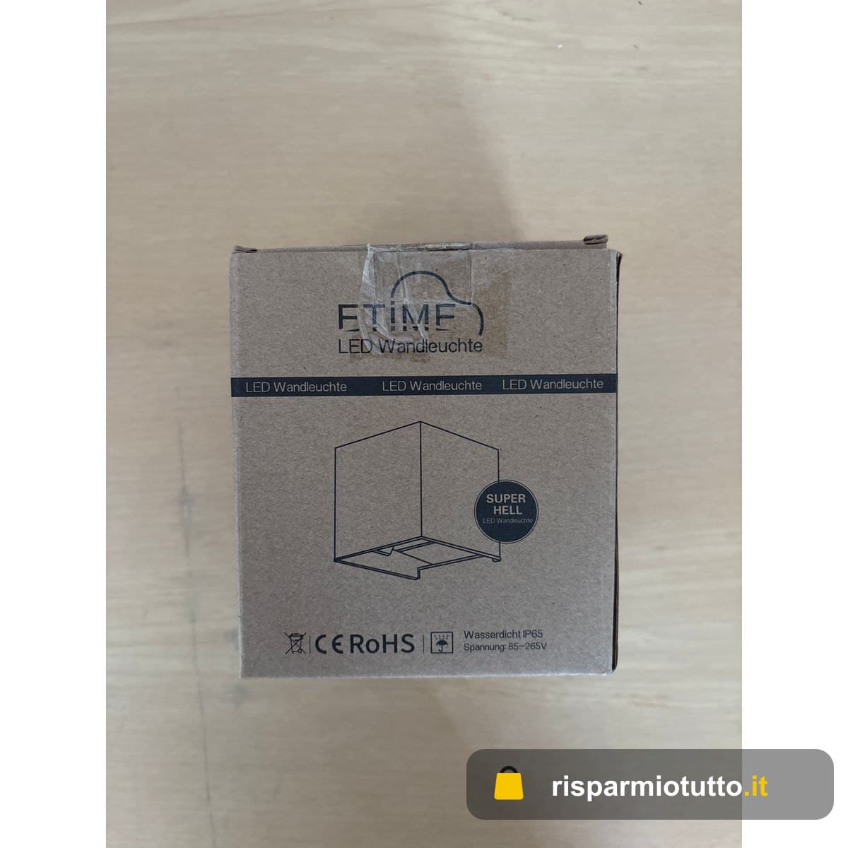 Lampada LED da parete impermeabile IP65 12W bianca calda regolabile nera