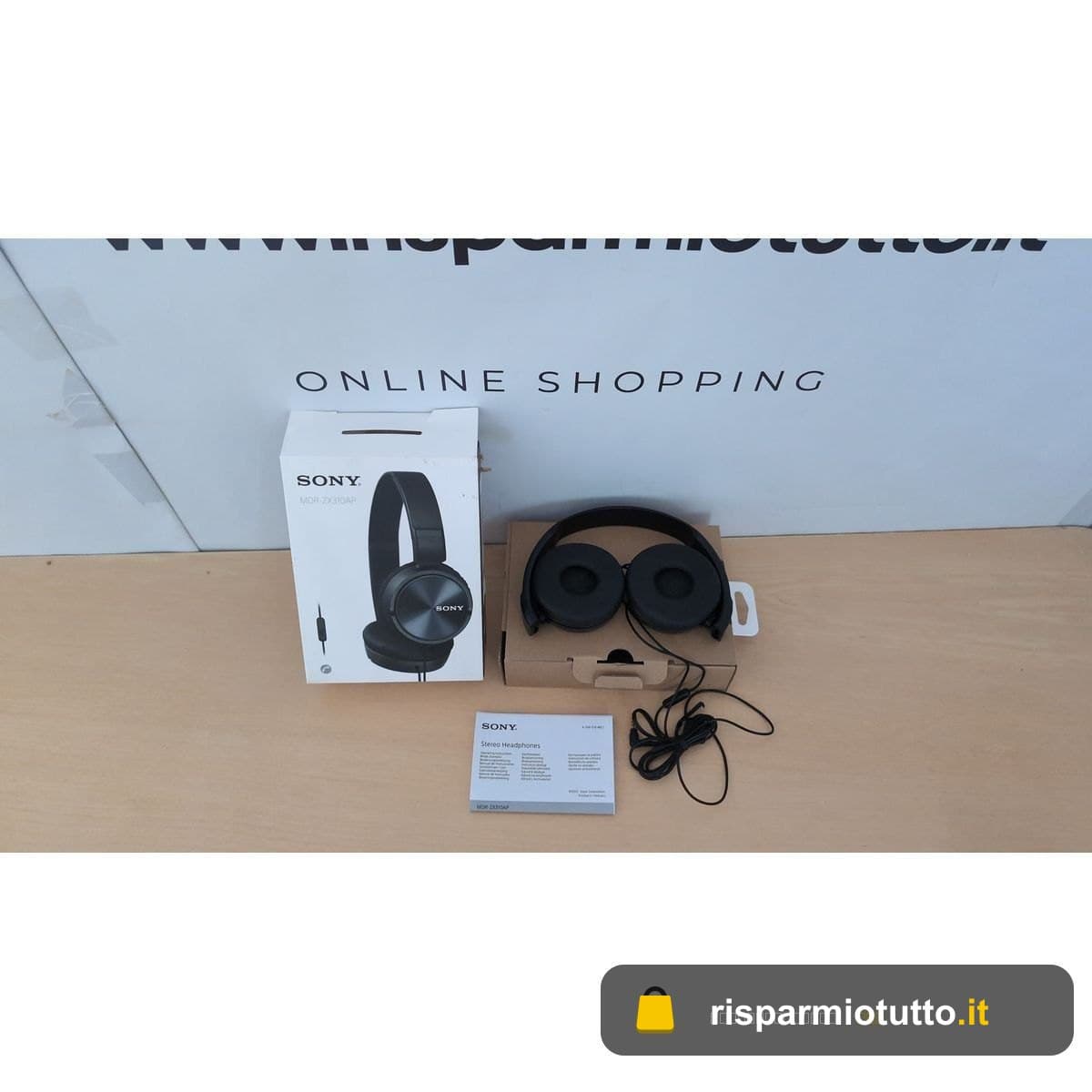 Sony MDR-ZX110AP - Cuffie on-ear con microfono, Nero