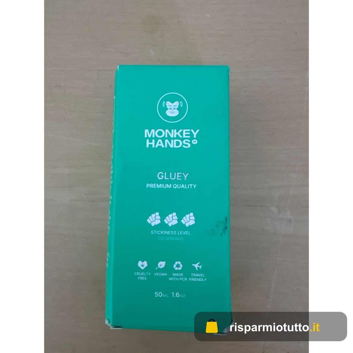 Monkeyhands Gluey Grip | Super Forte Aderenza | Gel Attrezzature Fitness E Pole Dance | Ideale Per Calisthenics, Anelli, Parkour, Ginnastica | Vegano, Senza Parabeni | Con Resina | Verde 50Ml