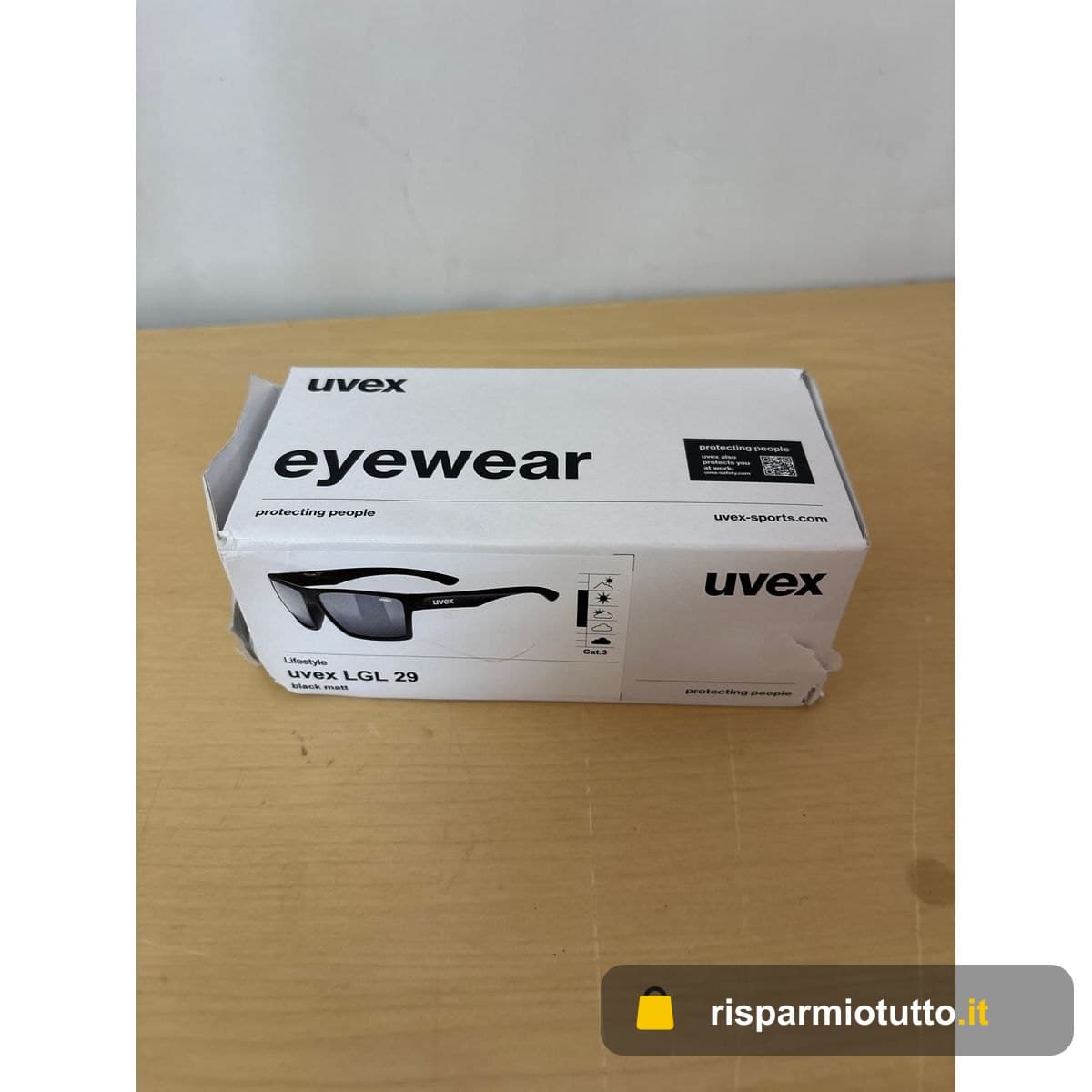 uvex LGL 29, occhiali da sole unisex, specchiato, indice di filtrazione 3, black matt/silver, one size