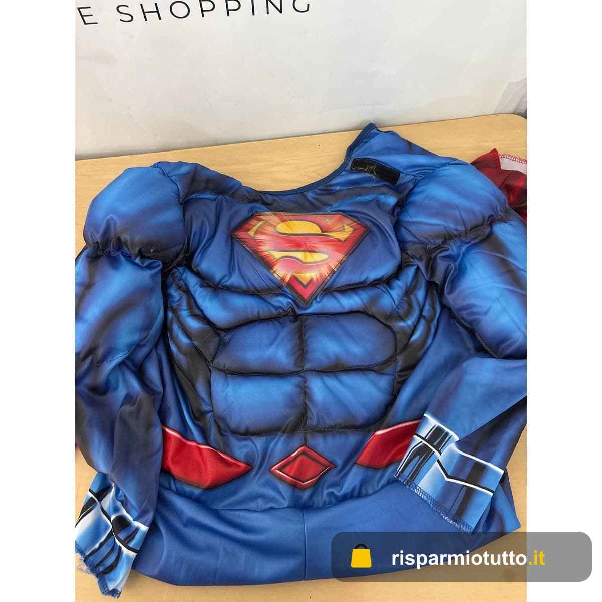 RUBIE'S Superman Black Line Deluxe Costume per Ragazzi, Tuta con Muscolo Petto e Mantello, Ufficiale DC Comics, Warner Bros per Halloween, Carnevale, Natale e Compleanni, Multicolore, L, 702263
