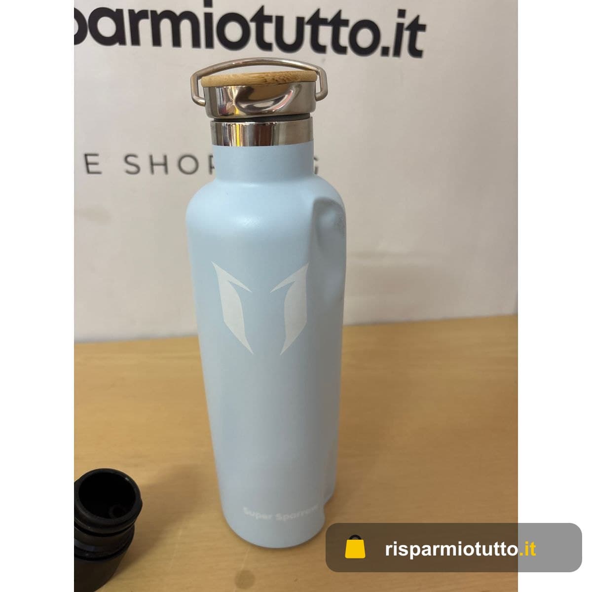 Super Sparrow Borraccia Termica 1L - Bottiglia Termica Senza Perdite - Senza BPA Borracce Bambini - Per Scuola, Sport, Campeggio, Palestra, Ciclismo - Con 2 Tappi