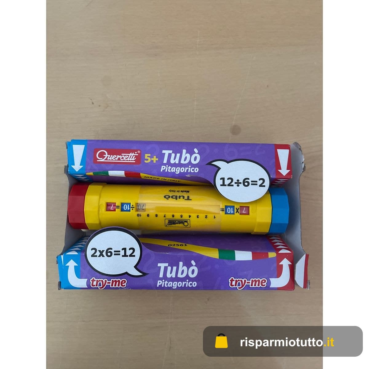 Quercetti Tubò Pitagorico Gioco Tabelline per Bambini 5+, Giochi Educativi Matematica per Sviluppo Pensiero, Coordinazione, Manualità, Gioco Tabelline per Bimbi, Idea Regalo Bimbo 5 Anni Made in Italy