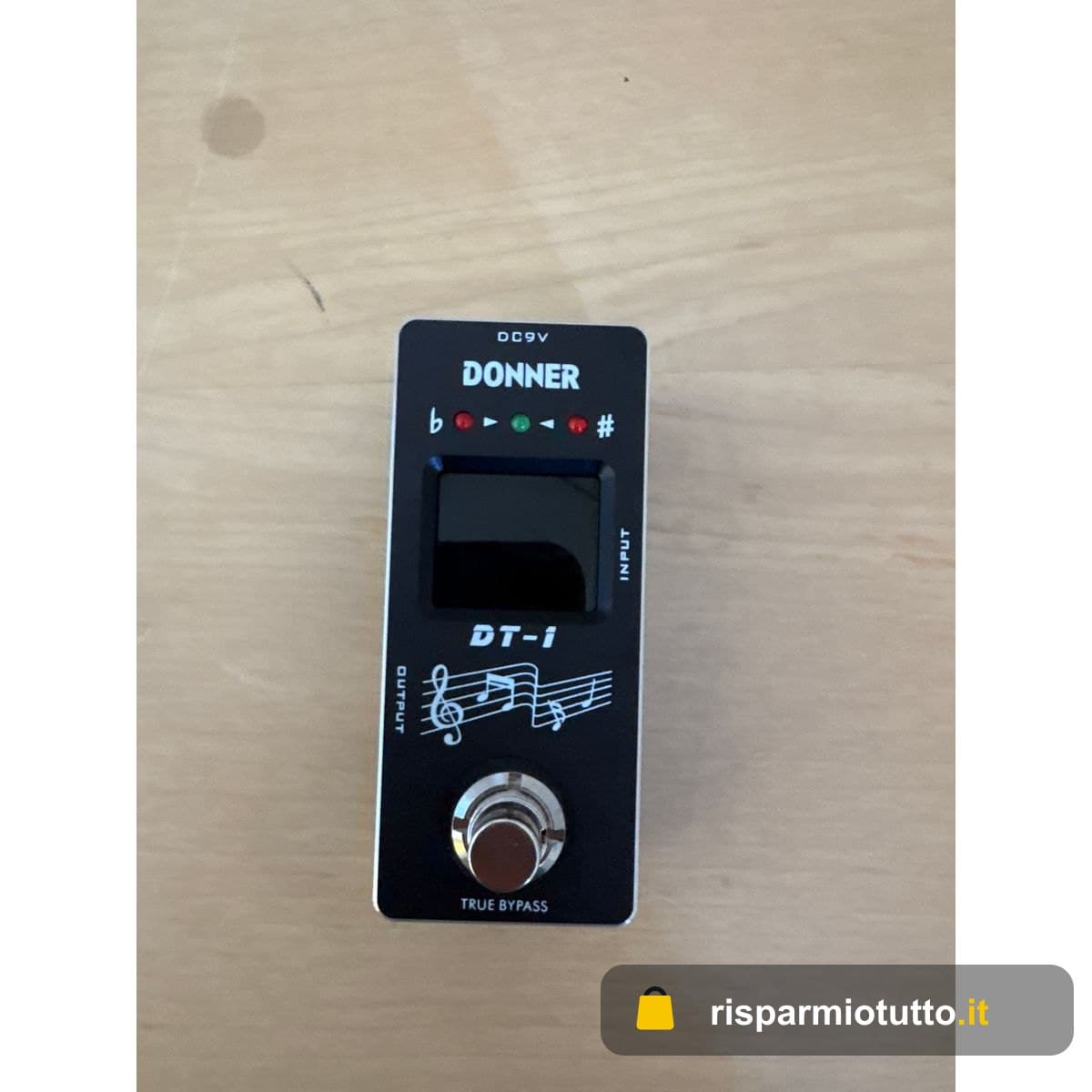 Donner DT-1 Accordatore a Pedale Cromatico Pedal Tuner per Chitarra True-bypass