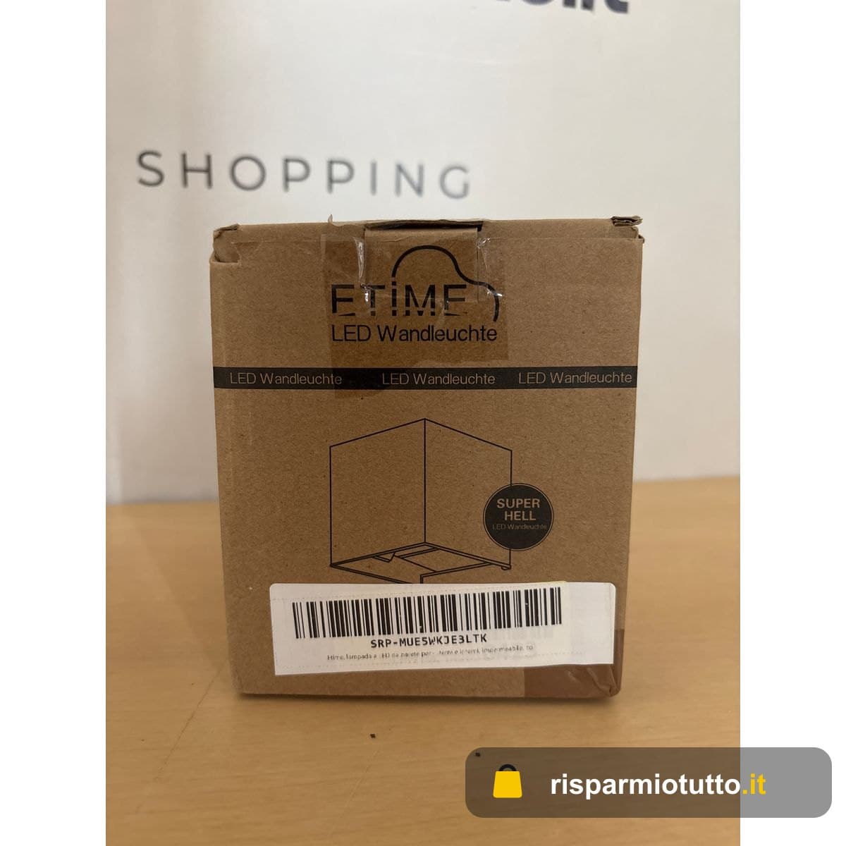 Lampada parete LED impermeabile IP65 12W bianca calda regolabile nera