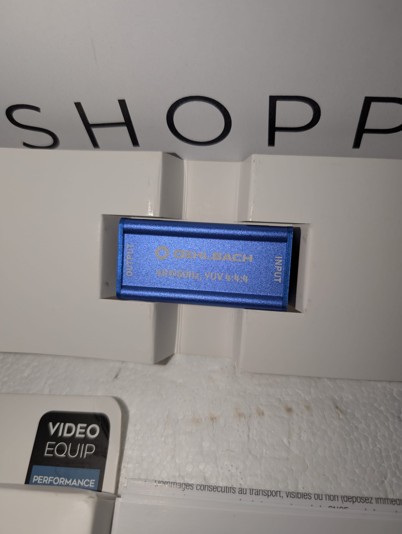 Oehlbach - Ripetitore UltraHD (amplificatore di segnale HDMI per segnali UltraHD, HDR, Dolby Vision, 4K con 60Hz, HDCP 2.2), colore: Blu cobalto