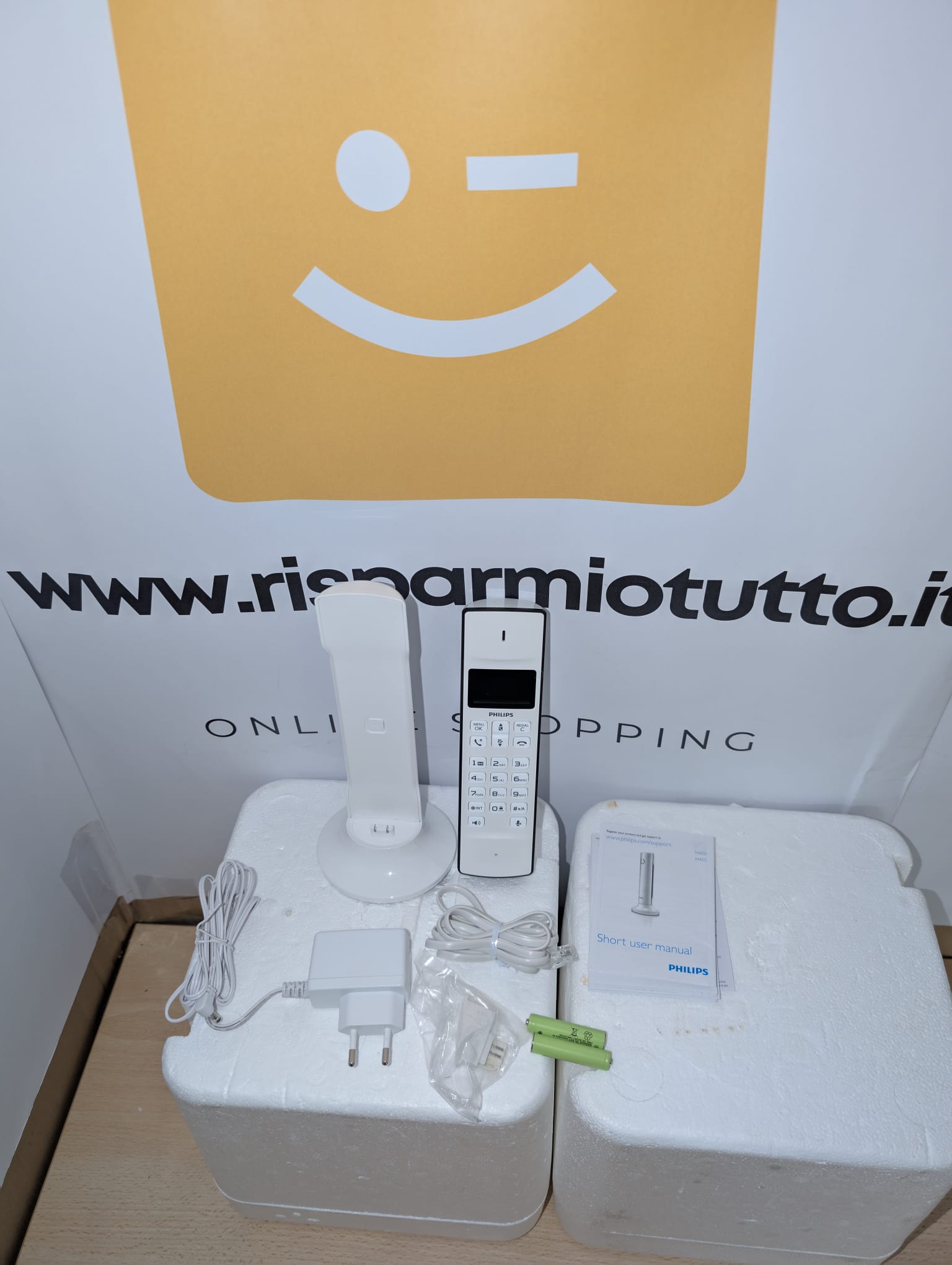 Philips Telefono cordless Home Line M4501W/01 Simple - Telefono DECT - Telefono 1 ricevitore Schermo 1'6