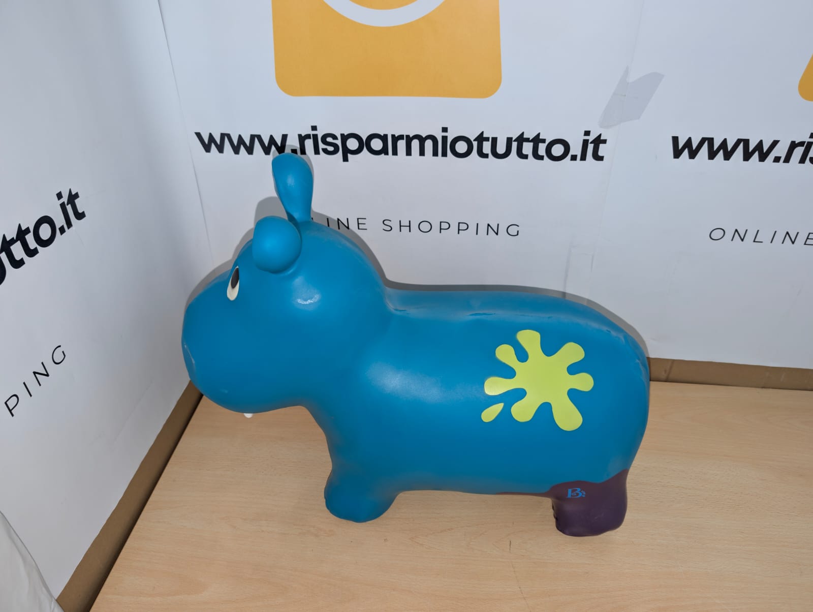 B. toys – Ippopotamo cavalcabile gonfiabile con pompa Inclusa – Giochi cavalcabili per bambini – Salta e rimbalza – 2 anni in su
