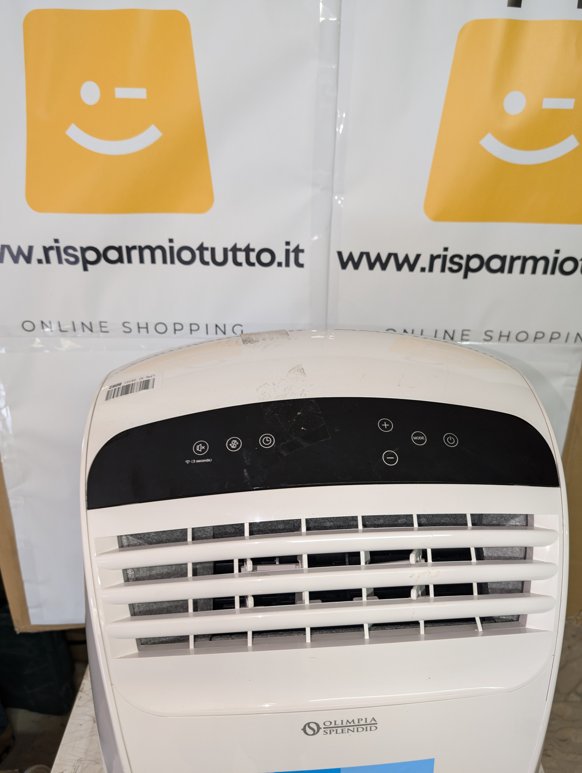 Olimpia Splendid-02140 Dolceclima Silent 10 WiFi- 3-in-1 Climatizzatore Portatile Raffrescamento, Ventilazione, Deumidificazione, Condizionatore portatile 10.000 BTU/h, 2.6kW–per ambienti fino a 80m³